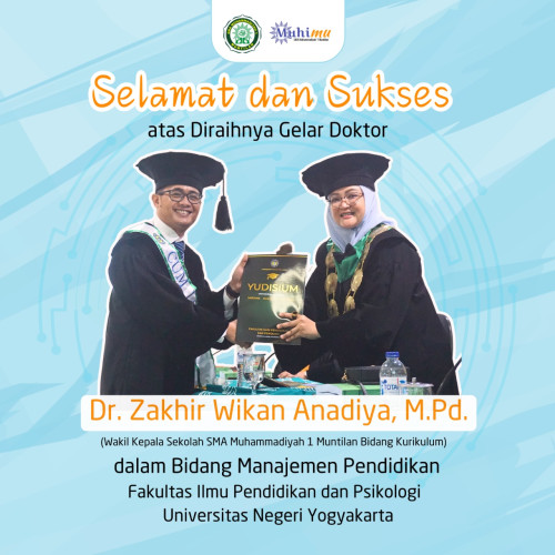 Wakil Kepala SMA Muhammadiyah 1 Muntilan Raih Gelar Doktor Cumlaude di UNY